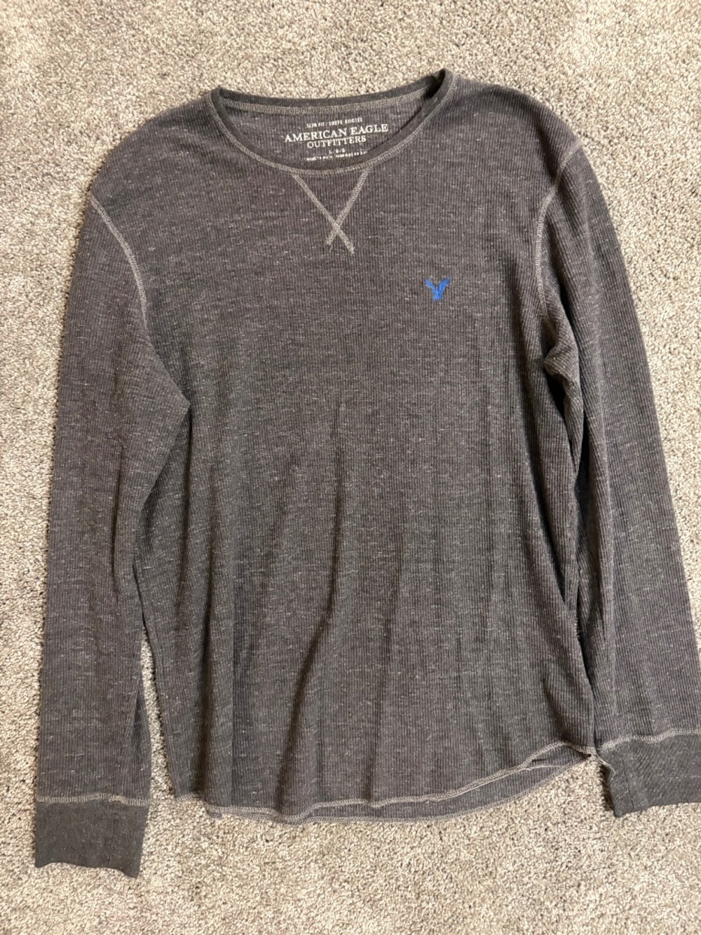 american eagle waffle knit long sleeve